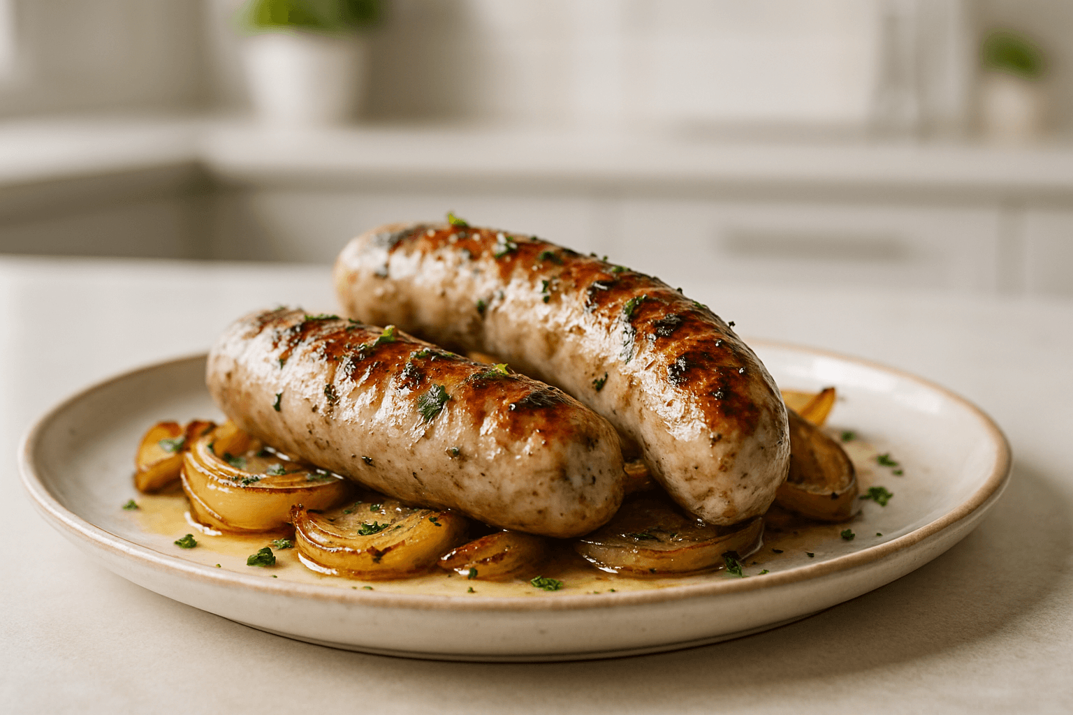 biała kiełbasa pieczona