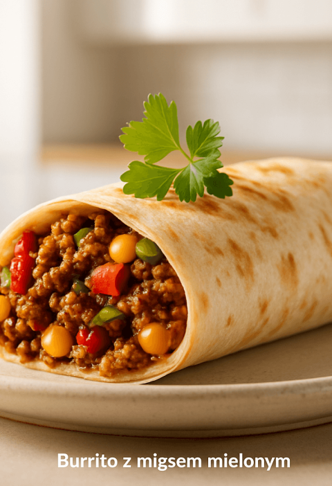 burrito z mięsem mielonym