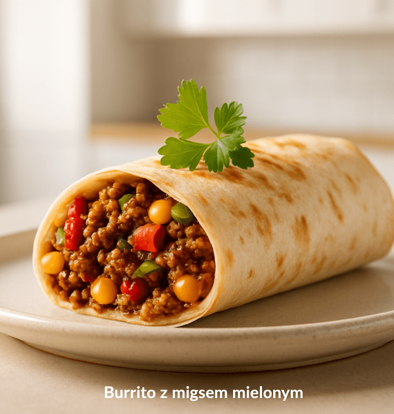burrito z mięsem mielonym