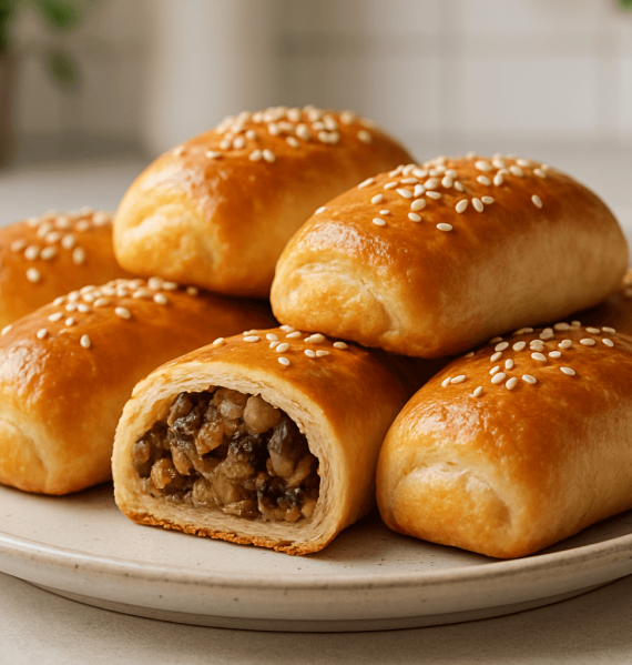 paszteciki z kapustą i pieczarkami
