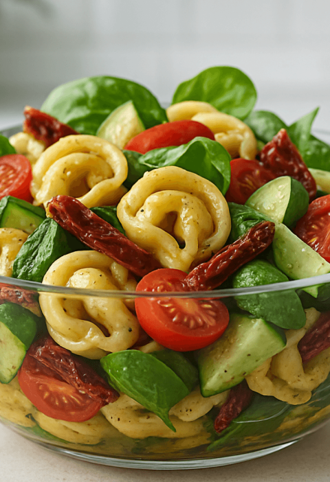 sałatka z tortellini i suszonymi pomidorami