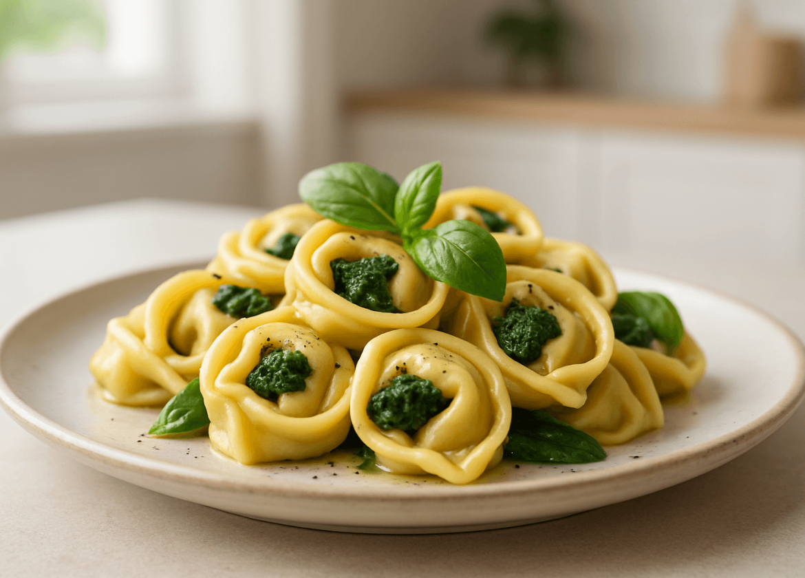 tortellini ze szpinakiem
