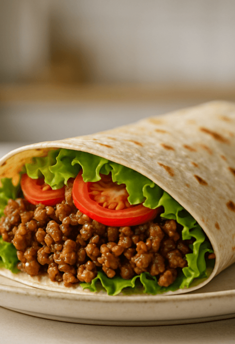 tortilla z mięsem mielonym